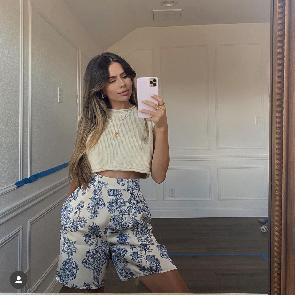 H&M Satin print Shorts